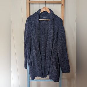 Barefoot Dreams Cozy Chic Navy Long Line Cardigan Comfy Soft 2x